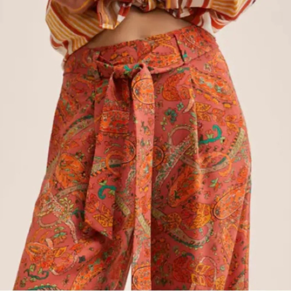 Mango Paisley Print Pants NWT - Picture 3 of 4